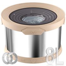 Tazón de Agua para Perros UPSKY Antivuelco 8L Acero Inoxidable 2.1Gal Beige