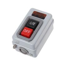 TBSN-315 AC 380V 15A 2.2KW ON/OFF 3 Fase Auto-Locking Power Push Button Switch - Cinza