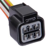 Tc1592/ete5961 tomada 6 vias do farol, foco duplo hb20/tucson/santa fé/sonata/jac3 kia bongo/hr