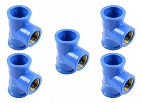 TE Azul Bucha Latão 25x1/2 com 5 peças