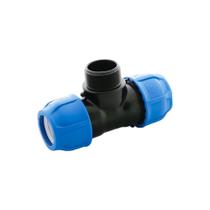 Tê De Compressão PP 40x40mm - Rosca Macho 1-1/4'' para Irrigação e Mineração