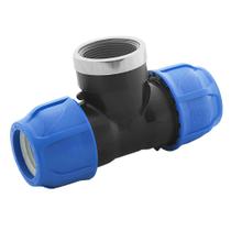 Tê de Compressão PP 50 x 50 Rosca Fêmea 1-1/2" para Sistemas de Irrigação Tê de Compressão PP 50 x 50 Rosca Fêmea 1-1/2" para Sistemas de Irrigação