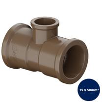 Tê de Redução PVC Marrom 2.1/2" 75mm Tigre