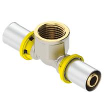 Tê Fêmea para Gás 16mm X 3/4 - Prensar Emmeti Tê Fêmea para Gás 16mm X 3/4 - Prensar Emmeti