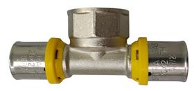 TÊ Fêmea Prensar Gás 16MMX3/4" Multicamada Sferagas Kit com 4 unidades