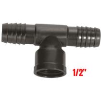 Te Interno Conexão Polietileno PVC Preto Para Tubo Irrigação Mangueira De 1/2" Polegadas Amanco