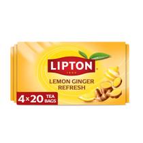 Té Lipton Limón y Jengibre Refrescante 80 Bolsitas Sin Cafeína