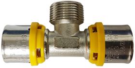 TE Macho Prensar Gás 20MMX1/2" Multicamada Sferagas TE Macho Prensar Gás 20MMX1/2" Multicamada Sferagas