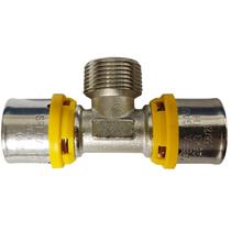 TÊ Macho Prensar Gás 20MMX1/2" Multicamada Sferagas Kit com 50 unidades TÊ Macho Prensar Gás 20MMX1/2" Multicamada Sferagas Kit com 50 unidades