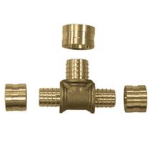 Tê Monocamada PEX Água 20X20X20 Kit c/ 2 - Emmeti