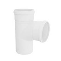 Tê PVC para Esgoto 75mm ou 3", cor branco, marca Tigre