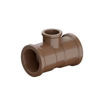 Te Redução 40x25mm Soldável Marrom PVC Te Redução 40x25mm Soldável Marrom PVC