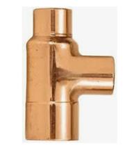 Te Redução Lateral de cobre 22 x 22 x 15mm Sem Anel Eluma