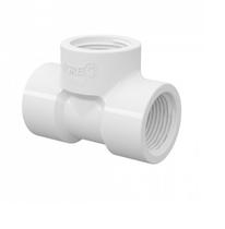 Te rosca branco 1 x 3/4 reducao roscavel tigre