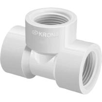 Tê Roscável 1/2" Referência 299 Krona Para Água Fria Pvc Branco Suporta 7,5 Kgf/cm² Tê Roscável 1/2" Referência 299 Krona Para Água Fria Pvc Branco Suporta 7,5 Kgf/cm²