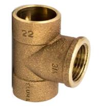 Te Solda e Rosca Femea de Cobre Bronze 22mm x 1/2" Sem Anel Eluma