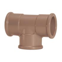 Tê Soldável 25mm Pvc Marrom 11835 Amanco Tê Soldável 25mm Pvc Marrom 11835 Amanco