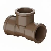 Tê Soldável 50mm Pvc Marrom 11838 Amanco Tê Soldável 50mm Pvc Marrom 11838 Amanco