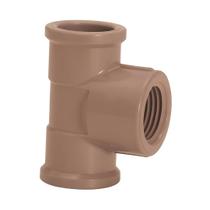 Tê Soldável com Rosca (LR) 25mm x 3/4 Pvc Marrom Amanco