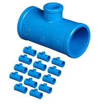 TE Soldável de Redução para Sistema de Irrigação PN80 DN50 x 20mm de PVC-Kit 15 und TE Soldável de Redução para Sistema de Irrigação PN80 DN50 x 20mm de PVC-Kit 15 und