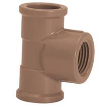 Te Soldável Roscável Para Sistema Predial Água Fria Conexão PVC Marrom De 3/4" Polegadas 25mm Amanco