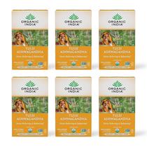 Té Tulsi Ashwagandha ORGÁNICO INDIA, 18 bolsas, paquete de 6 Té Tulsi Ashwagandha ORGÁNICO INDIA, 18 bolsas, paquete de 6