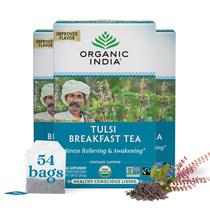 Té Tulsi Desayuno con Cafeína Orgánico INDIA - 54 Bolsitas