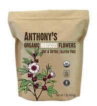 Tea Anthony's Organic Hibiscus Flowers 454g sem glúten