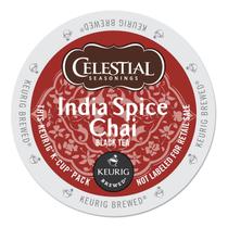 Tea Celestial Seasonings India Spice Chai, 24 unidades, copos K Tea Celestial Seasonings India Spice Chai, 24 unidades, copos K