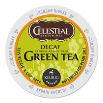 Tea Celestial Seasonings, verde descafeinado, 24 K-Cups