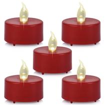 Tea Lights Candles Baikaraer operado por bateria, pacote com 100 unidades vermelhas
