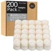 Tea Lights Candles Home Lights Giant, pacote com 200, branco sem perfume