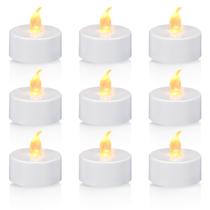 Tea Lights KOABY Timer Flameless Flickering Warm Yellow, pacote com 12