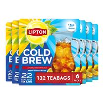 Tea Lipton Cold Brew Black 132 sacos tamanho familiar