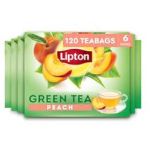 Tea Lipton Peach Green 120 saquinhos de chá sem açúcar Tea Lipton Peach Green 120 saquinhos de chá sem açúcar