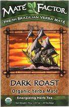 Tea Mate Factor Organic Yerba Mate Dark Roast 20 saquinhos de chá