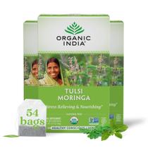 Tea Organic India Tulsi Moringa 54 sacos sem cafeína