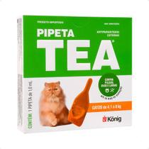 Tea Pipeta 1 Ml Antiparasitário Gatos 4,1 Até 8kg - 1 Pipeta - König Tea Pipeta 1 Ml Antiparasitário Gatos 4,1 Até 8kg - 1 Pipeta - König