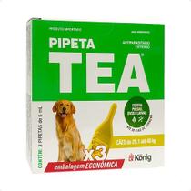 Tea Pipeta 5 Ml Antiparasitário Cães 25,1 A 40kg - 3 Pipetas