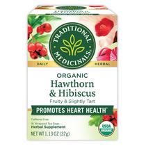 Tea Traditional Medicinals Hawthorn & Hibiscus 16 saquinhos de chá Tea Traditional Medicinals Hawthorn & Hibiscus 16 saquinhos de chá