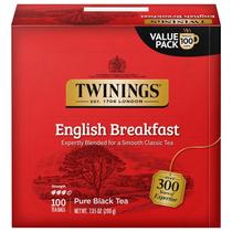 Tea Twinings English Breakfast Black 100 saquinhos de chá com cafeína Tea Twinings English Breakfast Black 100 saquinhos de chá com cafeína