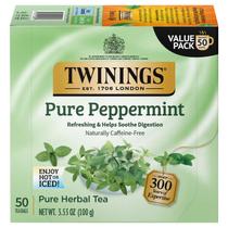 Tea Twinings Pure Peppermint 50 sacos embalados individualmente