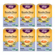 Tea Yogi Breathe Deep Tea 16 saquinhos de chá (6 pacotes) orgânico Tea Yogi Breathe Deep Tea 16 saquinhos de chá (6 pacotes) orgânico