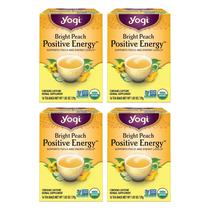 Tea Yogi Bright Peach Positive Energy 16 saquinhos de chá x 4 pacotes