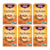 Tea Yogi Chai Rooibos, com especiarias orgânicas, sem cafeína, 96 sacos