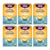 Tea Yogi Comforting Camomile 16 saquinhos de chá (6 pacotes) orgânicos