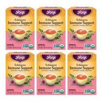 Tea Yogi Echinacea Immune Support Organic, 16 sacos, pacote com 6