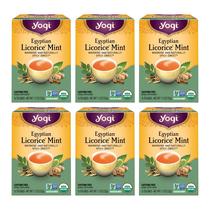 Tea Yogi Egyptian Licorice Mint 96 sacos orgânicos sem cafeína Tea Yogi Egyptian Licorice Mint 96 sacos orgânicos sem cafeína