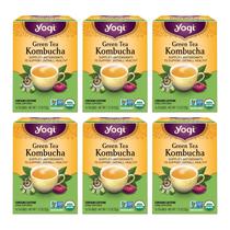 Tea Yogi Green Tea Kombucha Organic 96 sacos (pacote com 6)