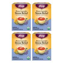 Tea Yogi Honey Lavender Stress Relief 16 saquinhos de chá x 4 pacotes